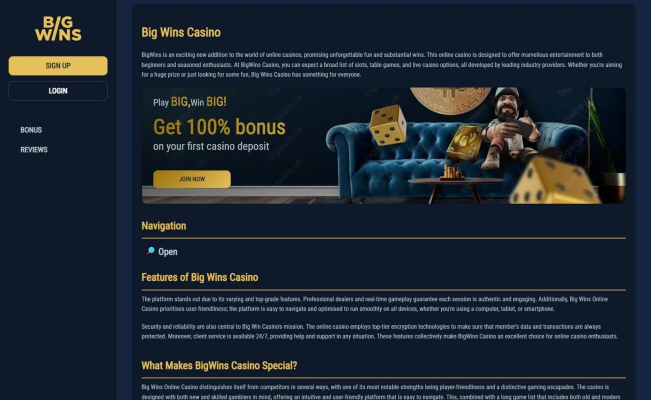 Big Wins Terms & Problems